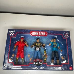 WWE Elite Collection John Cena 3-Pack Action Figure Set Word Life Walmart Exclus